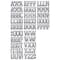 6 Packs: 117 ct. (702 total) Silver Glitter Ombre Alphabet Stickers by Recollections™
